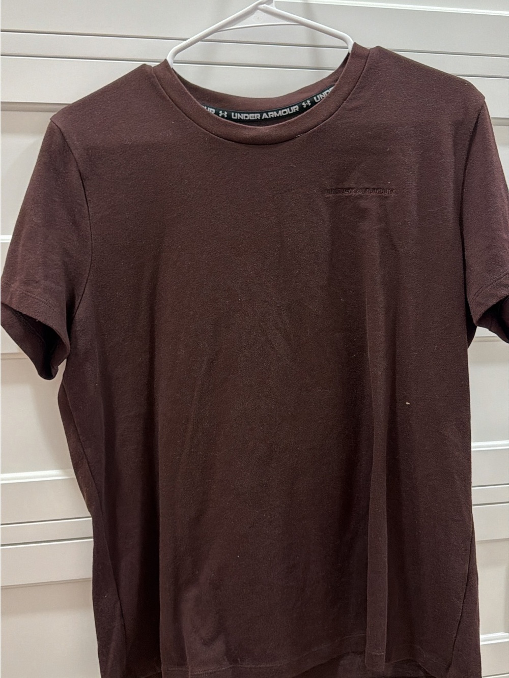 Under Armour Men's Dark Brown Crew Neck Short Sleeve Tee